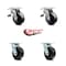 Service Caster 5 Inch Phenolic Swivel Caster Set with Roller Bearing 2 Total Lock Brake SCC SCC-TTL30S520-PHR-2-S-2 - alternate 4